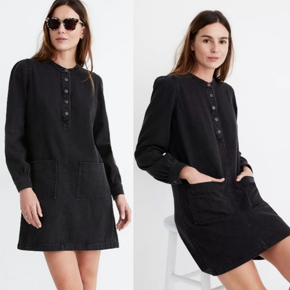 Madewell Dresses & Skirts - MADEWELL Denim Patch Pocket Popover Shirtdress
